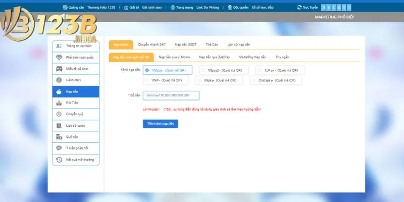Nạp Tiền 123b 2 Hướng dẫn các bước nạp tiền 123b chi tiết nhất